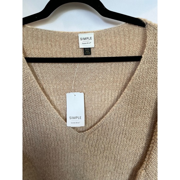 Simple Suzanne Betro Slouchy Mabled V-Neck Pullover Sweater Plus Size 1X/2X NWT - Picture 3 of 7